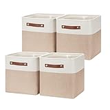 Photo Gallery hnzige set di 4 cestini pieghevoli per l organizzazione di cubi in tessuto, 11 x 11, cestelli pieghevoli a cubi con manici per scaffali per la casa e la scuola materna (bianco beige) Photo Gallery hnzige set di 4 cestini pieghevoli per l organizzazione di cubi in tessuto, 11 x 11, cestelli pieghevoli a cubi con manici per scaffali per la casa e la scuola materna (bianco beige)