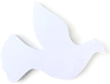 6" White Paper Dove Die Cuts, Pack of 12