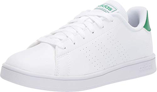 adidas Advantage Sneaker, Footwear White/Green/Grey Two, 12 US Unisex Little Kid
