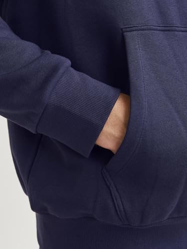JACK & JONES Mens Jjecaleb Varsity Noos Pls Hooded Sweatshirt, Blazer Navy, 5XL UK - Image 2