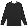 Charles Wilson 3 Pack Long Sleeved Plain Crew Neck T-Shirt (XL, Black (0822)) #2