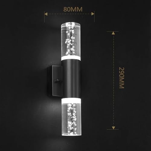 Lámparas de pared de cristal de lujo con acabado negro e iluminación cálida 2
