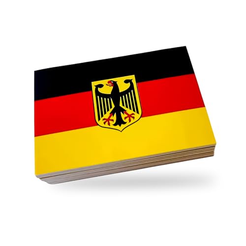 100 Stück Deutschland Aufkleber Flagge mit Bundesadler Aufkleber Deutschlandflagge AFD-Patrioten für Auto Koffer Laptop und mehr (9 cm)