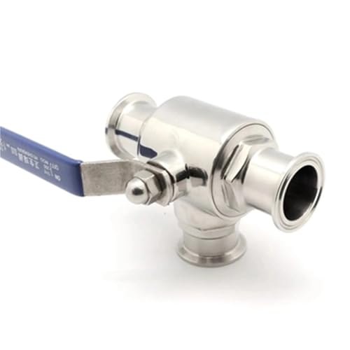 Robinet 3 voies inox 304 sanitaire de 19mm avec virole 50.5mm type L - 7