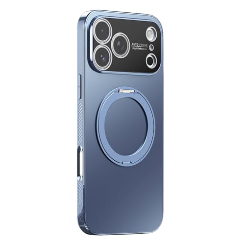 Coque iPhone 17 Pro Max avec anneau rotatif et housse antichoc chrome