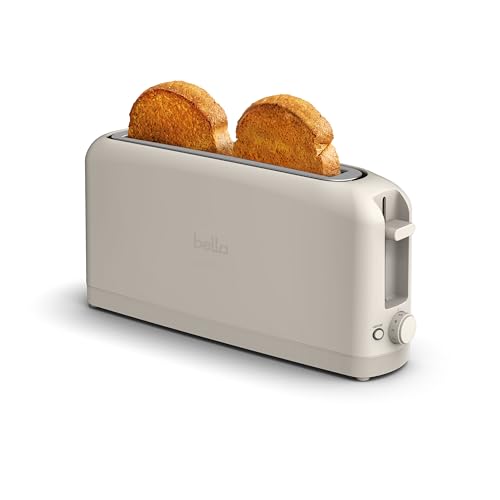 Comparison: British Toaster 11 bella 2 Slice Slim Toaster, Fits-anywhere™ Kitchenware, 6 Setting Shade Control with Reheat & Cancel Buttons, Fits sourdough, 10” Long Slot, Anti Jam & Auto Shutoff, 900 Watt, Oatmilk