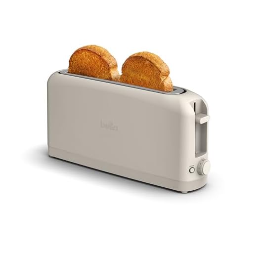 bella 2 Slice Slim Toaster, Fits-anywhere™ Kitchenware, 6 Setting Shade Control with Reheat & Cancel Buttons, Fits sourdough, 10” Long Slot, Anti Jam & Auto Shutoff, 900 Watt, Oatmilk