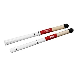 Sela SE 036 Cajon Brush 250 voor cajons, percussie-instrumenten en drums, cajon-accessoires, drumsticks met nylonvezels