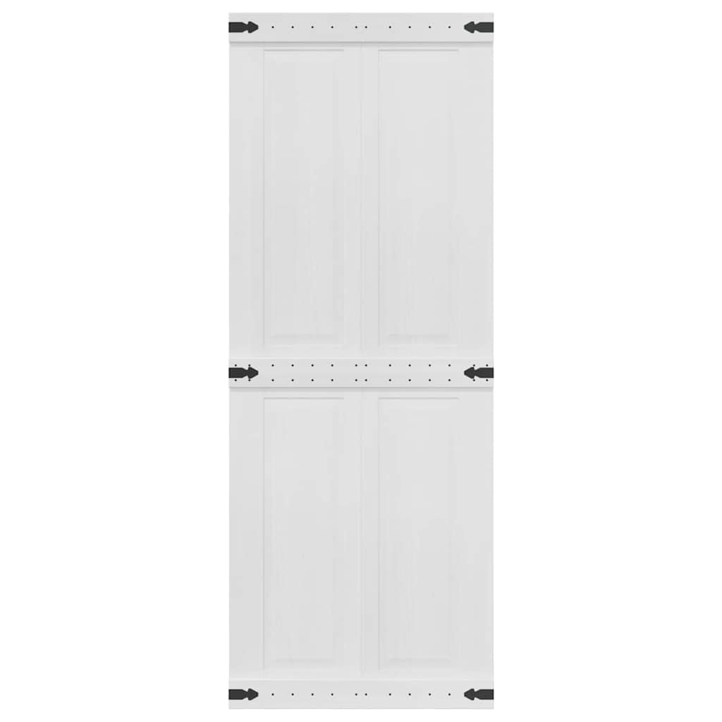 vidaXL Puerta Corrediza Corona 80 x 210 cm Madera de Pino Maciza, Puerta Deslizante con Estilo, diseño rústico, Divisor Duradero, Ahorra Espacio, fácil de armar y da privacidad