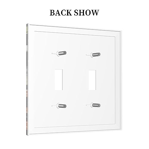 Spshian SPSHIAN0715 Boho Mushroom Forests Double Toggle Light Switch Cover Decorative 2 Gang Wall Plate Electrical Faceplate For Bathroom Home Kids Nursery Room Decor 5 X 4.9 In thumb #3