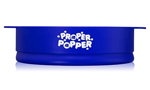 Image of The Original Proper Popper Microwave Popcorn Popper, Silicone Popcorn Maker, Collapsible Bowl BPA Free & Dishwasher Safe - (Blue)