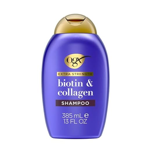 OGX Thick & Full + Biotin & Collagen Extra Strength Volumizing Shampoo with Vitamin B7 & Hydrolyzed Wheat Protein for Fine Hair. Sulfate-Free Surfactants for Thicker, Fuller Hair, 13 Fl Oz