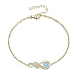 Breloque en pierre de naissance personnalisée : chaque bracelet en argent sterling avec pierre de naissance infini dispose de pierres de naissance étincelantes, représentant le mois unique de votre bien-aimée. Qu'il s'agisse de grenat de janvier ou de turquoise de décembre, ces pierres ajoutent une touche personnelle qui rend le bracelet vraiment spécial.