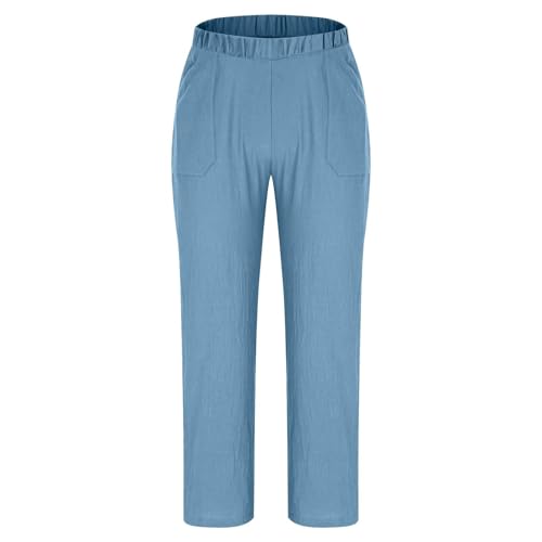 Linen Pants Men Casual Drawstring Loose Fit Beach Summer Pants with Pockets Lightweight Comfy Yoga Trousers4