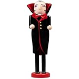 Northlight Black and Red Dracula Vampire Decorative Wooden Halloween Nutcracker, 14