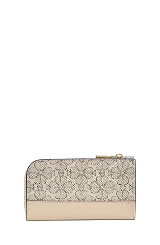 Image of kate spade new york Devin I Love You Script Embossed Leather Small Slim Bifold Wallet