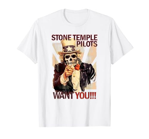 Stone Temple Pilots - Stone Temple Pilots Wants You USA T-Shirt, Men, White, Large