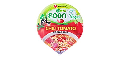 Image of Nongshim Soon Vegan Chili Tomato Noodle Soup (6 Pack, Total of 15.84oz)
