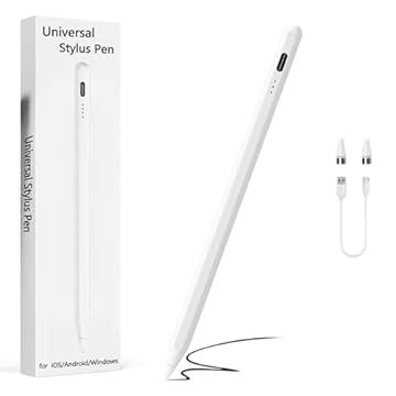 Caneta Touch Pen Universal para Tablet Compatível IOS e Android Ponta Fina Alta Sensibilidade