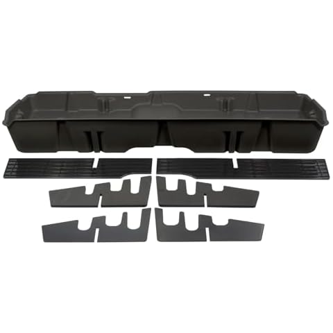 DU-HA Under Seat Storage fits 07-13 Chevy Silverado/GMC Sierra Crew Cab & 07-14 Heavy Duty Crew Cab | Dark Gray Heavy-Duty Back Seat Organizer | 10042 Cover