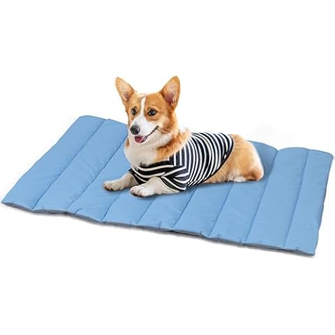 Heeyoo Outdoor Dog Bed, Water Proof Camping Dog Bed, Machine Washable and Portable Travel Dog Bed, Foldable Outdoor Pet Bed for Small, Medium, and Large Dogs, Outdoor Dog Mat Cover