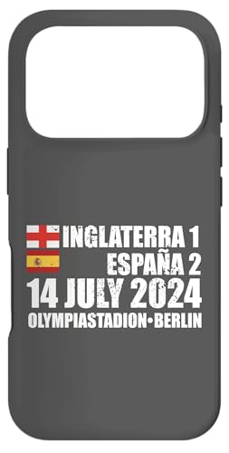 Carcasa para iPhone 17 Pro Euro Fútbol Inglaterra 1 España 2 Ganadores Final 2024