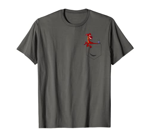 Disney Mulan Mushu Left Chest Pocket Camiseta
