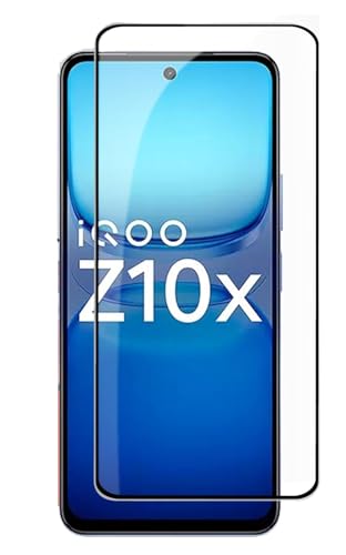 Image of HD Tempered Glass Screen Protector Compatible for iQOO Z10X 5G with Edge to Edge coverage and Easy Installation kit
