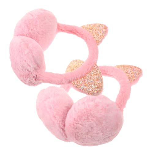 FOMIYES 2pcs Plush Cat Ear Ear Warmers for Women Warm Earmuffs Fur for Winter Cosplay
