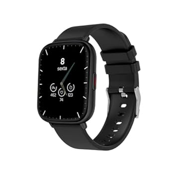 WB SmartWatch tela 1,85" 45mm Fitness tracker 24 modos esportivos ultra leve e Watchfaces Rosa (Preto)