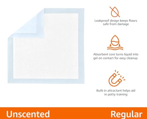 Image of Pet Pee Pads for Potty Training| Standard | Medium Size 56 x 56cms | 50 Pieces |Leak-Proof Quick Dry Design, 5-Layer, for Small Dogs and Puppies (Standard, Medium Size, 50 Pads)