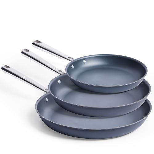 Misen Carbon Nonstick™ Frying Pan – Carbon Steel Pan, Naturally Nonstick No-Coating Surface, Ultra-Durable & Oven-Safe, Induction & Gas Compatible - 8, 10, &12 Inch