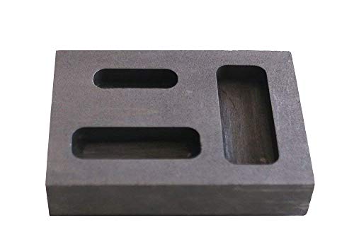 OTOOLWORLD Graphite Ingot Mold 1/4 1/2 1 Ounce Gold Melting Casting Refining Also Silver