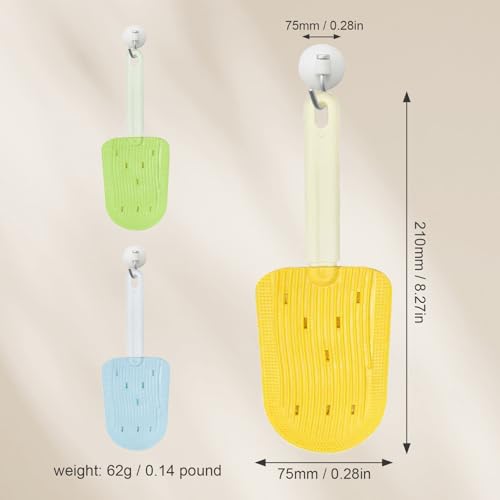Image of Cat Tongue Comb, Pet Grooming Brush for Cats Shedding Cat Brush for Long Haired Cats, Pet Ice Cream Removal Comb, Shedding and Combing, Easily Removes Fur Reducing Hairballs (Yellow+Blue)