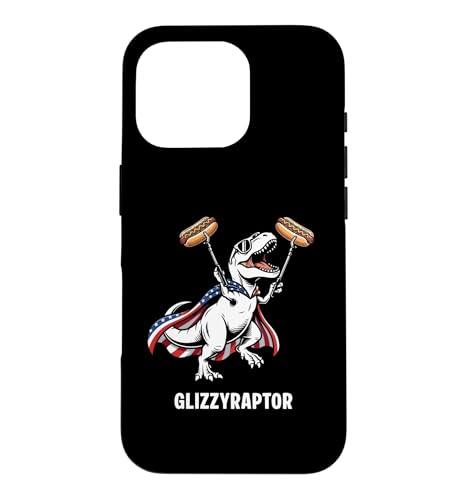 Funny T-Rex Glizzyraptor Glizzy T-Rex Patriotic USA �z�b�g�h�b�O �X�}�z�P�[�X iPhone 16 Pro �p