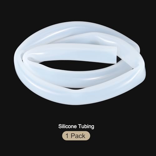 Image of 3.3ft 25 /32 inch ID x 1 inch OD Silicone Tubing Clear 20mm x 26mm Industrial Plastic Tubing Pure Silicone Hoses for Pump Siphoning Draining Irrigation Brewing