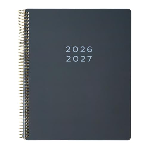GO BIG Large-Print Planner April 2026–June 2027, 15-Month Twin-Loop-Bound Agenda Planner, Big Size, 8.5" x 11", Easy-to-Read Large Dashboard Layout, Navy Cover
