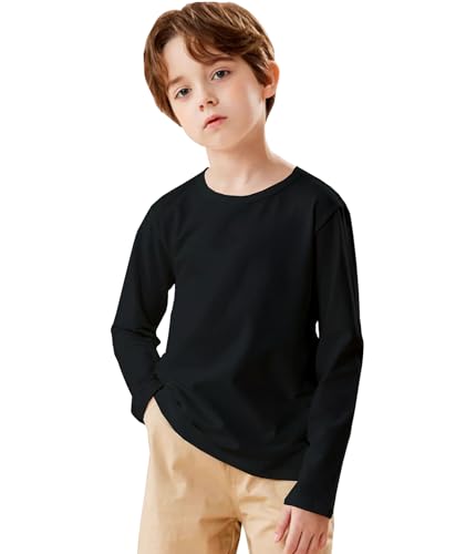 HIBETY 3 Pack Athletic Kids T-Shirts, Moisture-Wicking Dry-Fit Sports Tee, Gym Workout Short/Long Sleeve Shirts2