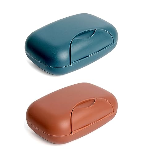 Yolistar Boite Savon Voyage, 2Pcs Porte Savon avec Couvercle, pour Maison,Camping et Voyage