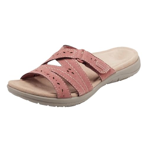 Sandales cuir bout ouvert femme tongs plage extérieur mode pour marche été