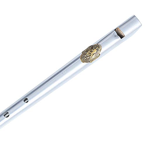 Black/Silver Metal Ireland Flute Clarke Tinwhistle Irish Whistle Flute In C/D Key (Silver Key C) #TOP1