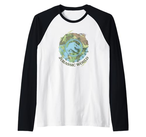Jurassic World T-Rex haut raglan bicolore avec logo géant imprimé poitrine
