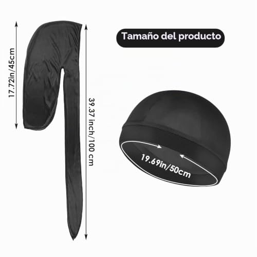 Gorras onduladas de seda transpirable con alta elasticidad para ondas 2