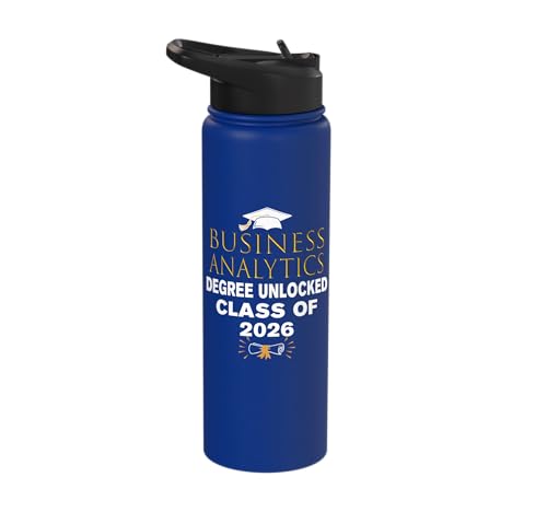 Business Analytics Degree Unlocked Class of 2026 Stainless Steel Insulated Water Bottle