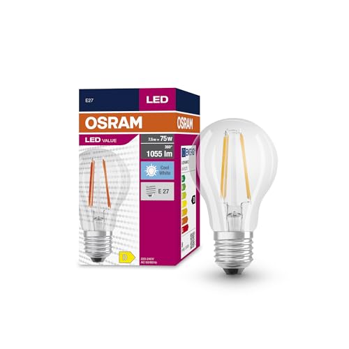 LED Superstar Classic Plus lampada per applicazioni domestiche vetro trasparente senza 7.5 W 1055 lm luce fredda 4000 K base E27 60 mm bianco piombo