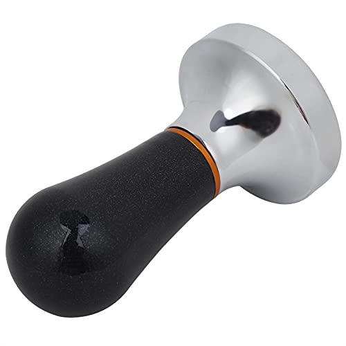 Jacksking Tamper à café, Outil de bourreur de Machine à café en Aluminium de Poche Pratique de 57mm avec poignée(Noir) Cover
