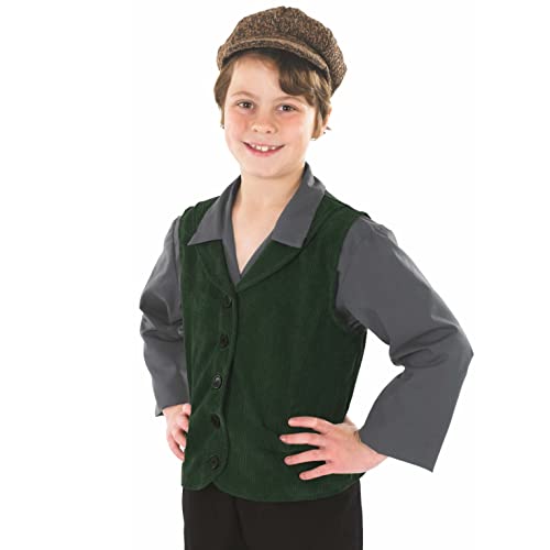 Fun Shack Victorian Costume Boys, Victorian School Boy Costume, World Book Day Costumes for Boys Medium, Black, Gray, Green, 7-9 Years - Image 2