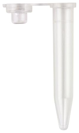 Caplugs Evergreen 214-3025-030 MCVC Series Conical Bottom Microcentrifuge Tubes with Caps, 0.25 mL, Polystyrene, for Use in Lipid Fractionation, Medical, Labware, Natural, Pack of 1000 2143025030E1