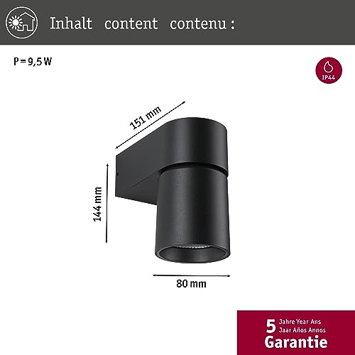 Applique extérieure LED respectueuse des insectes Kimu Paulmann IP44 anthracite - 2