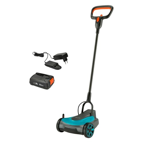 Gardena Akku-Rasenmäher HandyMower 22/18V P4A Ready-to-Use Set: Handrasenmäher, für Rasenflächen bis zu 50 m², Schnitthöhenverstellbar, inkl. 18V P4A Akku (14620-20)